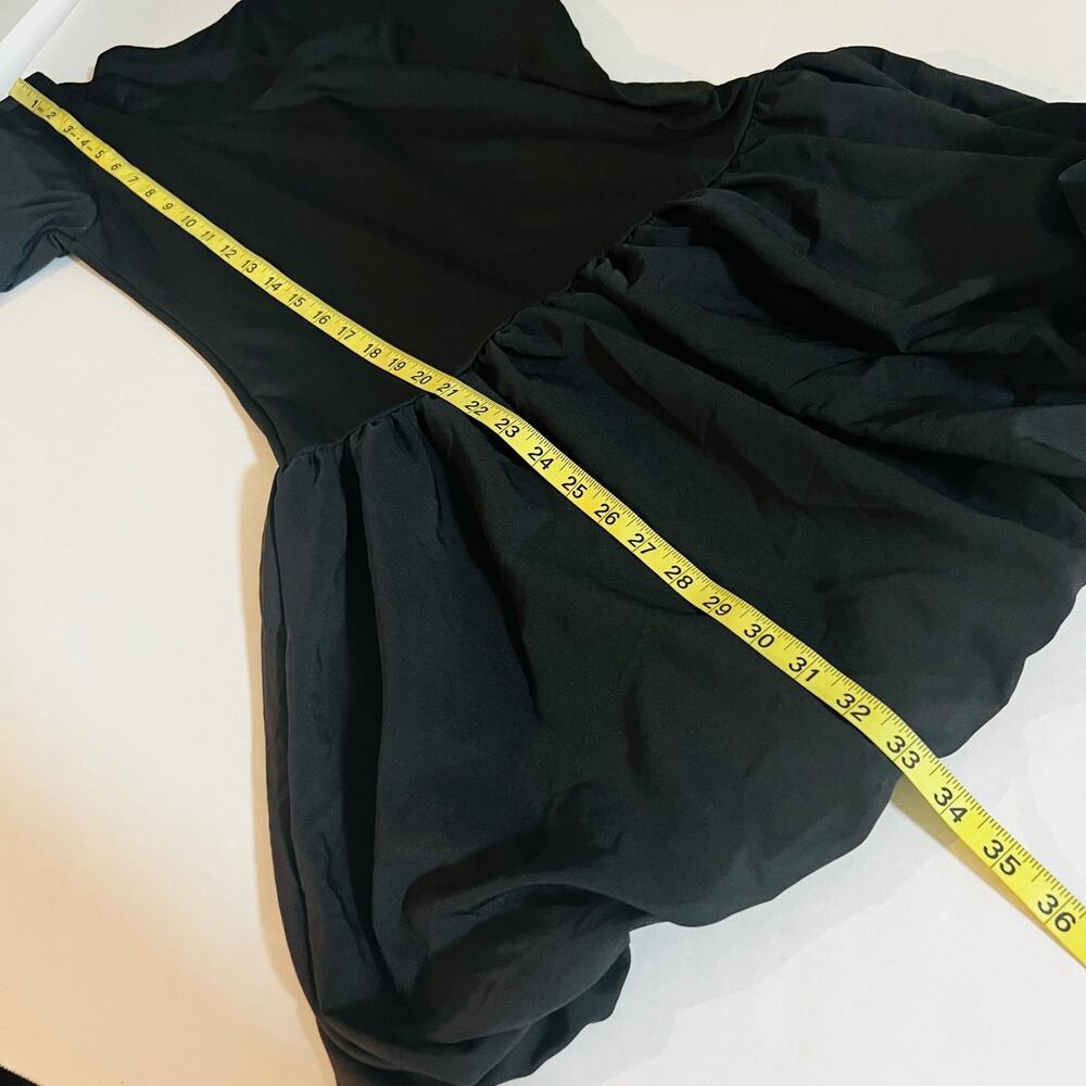 Hyperfire Long Sleeve Bubble Skirt Mini Dress Size L Large NWT Black - Picture 7 of 8